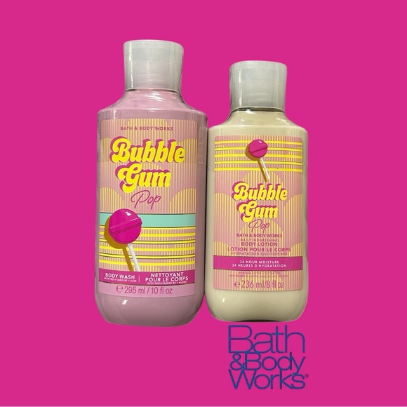 Bath & Body Works Other - Bath & Body Works Bubblegum Pop Body Wash & Body Lotion